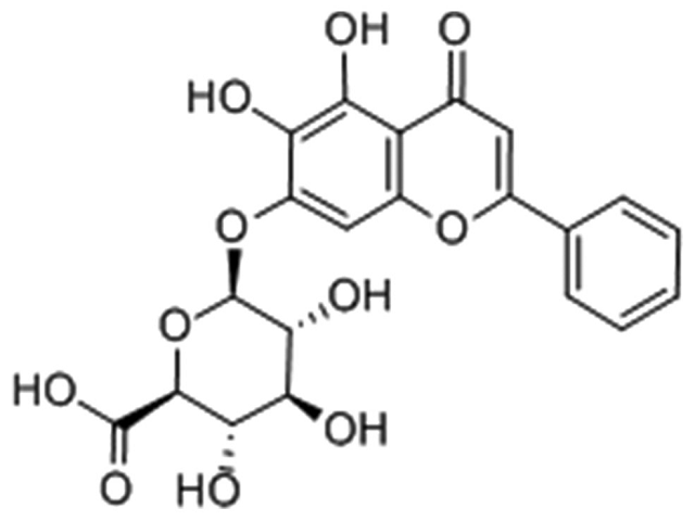 Chemical structure of baicalin