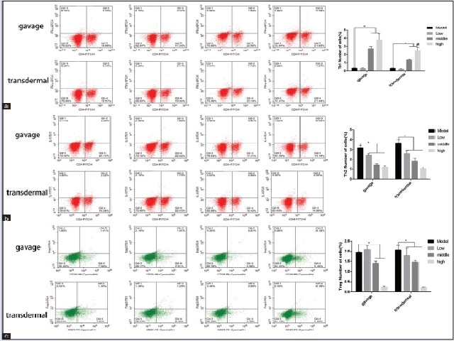  Flow cytometry analysis of the number of immune cells in the spleen