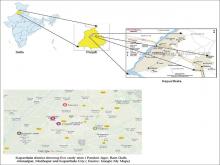 Map of the study area, Kapurthala district, Punjab, India