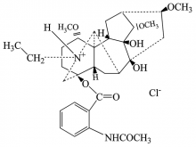 Structure of lappaconitine hydrochloride